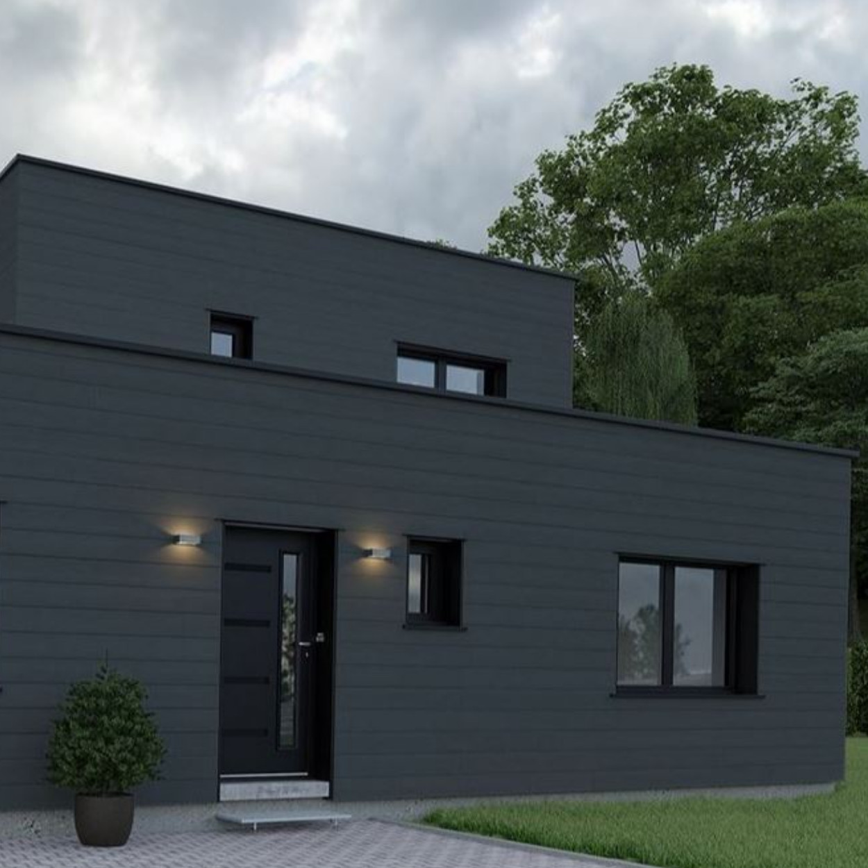 HardiePlank® Gevelbekleding Cedar Houtnerf Iron Grey
